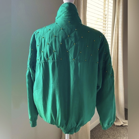 100% Silk Vintage Green Track Suit - Picture 2 of 8